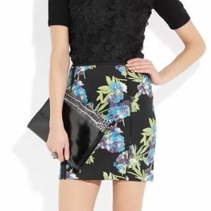 Elizabeth & James Floral Neoprene Scuba Mini Skirt